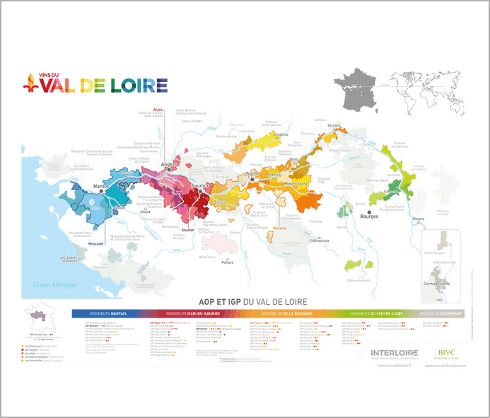 Carte vins de la Loire